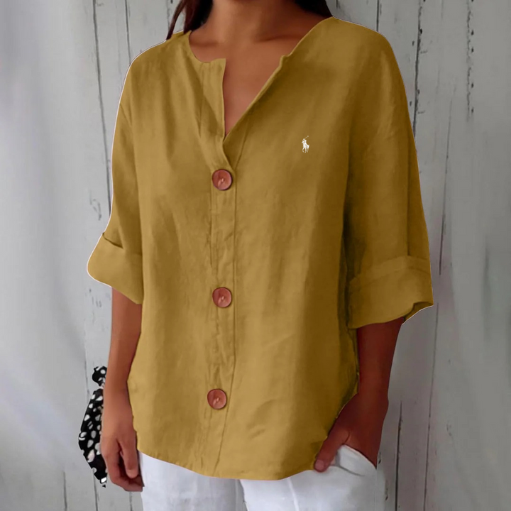 RL Linen Casual Blouse