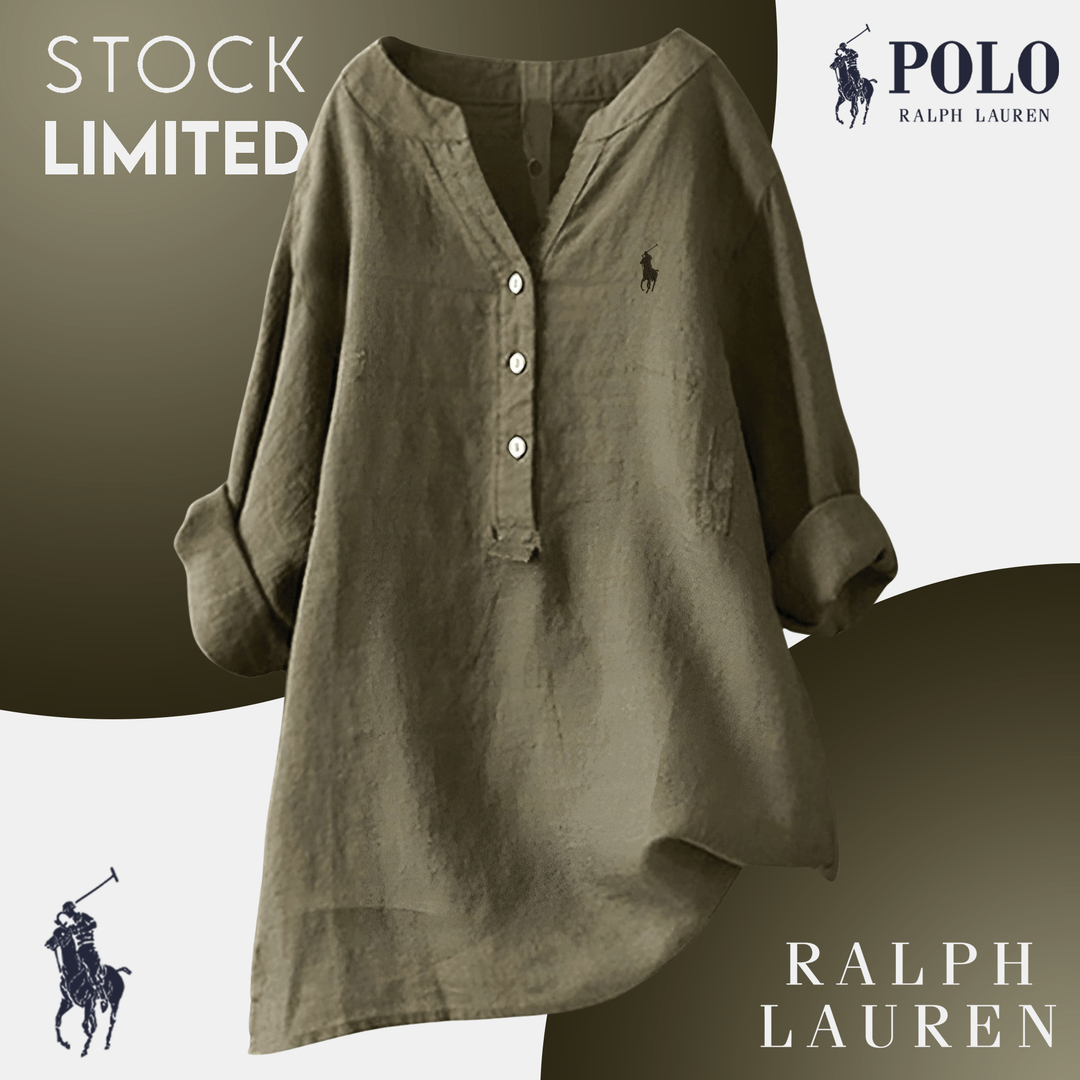 RL Classic Loose Linen Blouse for Women – Multiple Colors