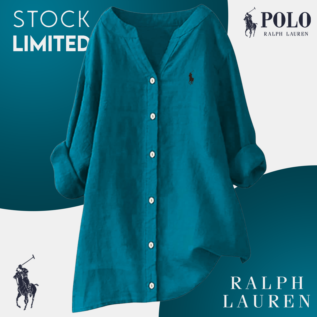 RL Classic Loose Linen Blouse for Women – Multiple Colors