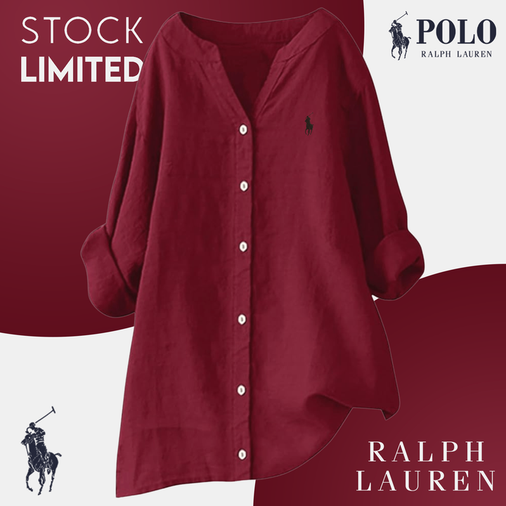 RL Classic Loose Linen Blouse for Women – Multiple Colors