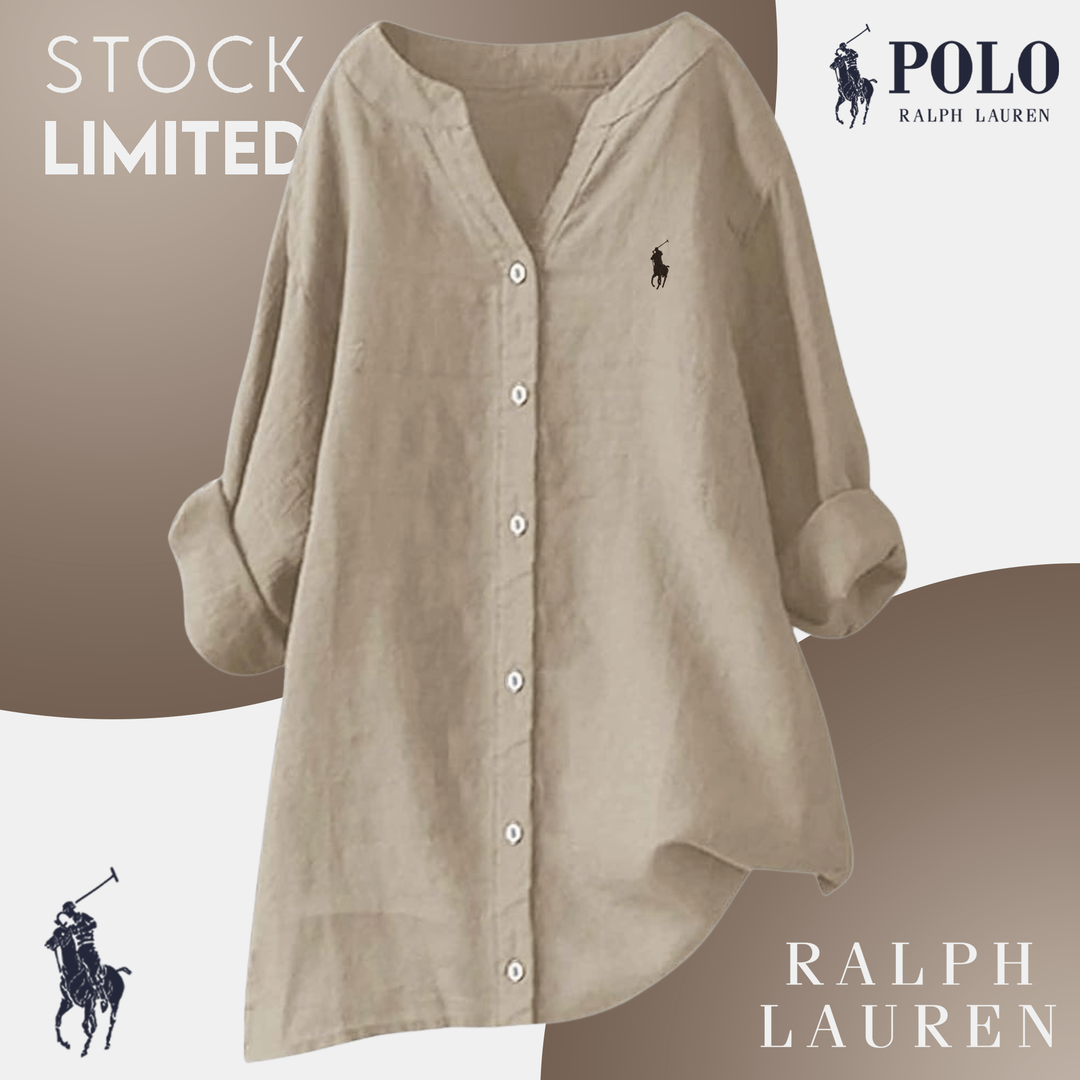 RL Classic Loose Linen Blouse for Women – Multiple Colors