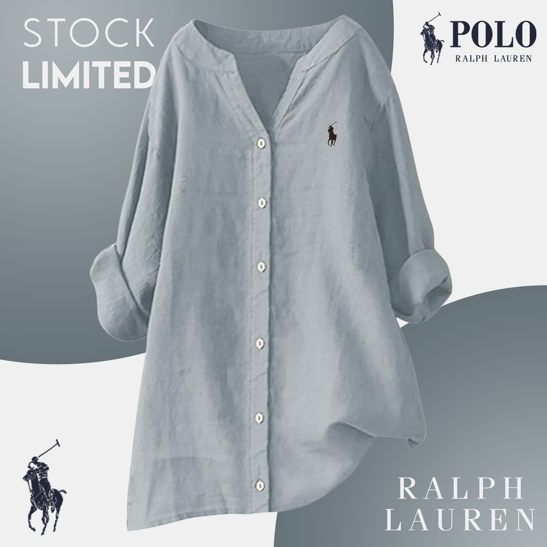 RL Classic Loose Linen Blouse for Women – Multiple Colors