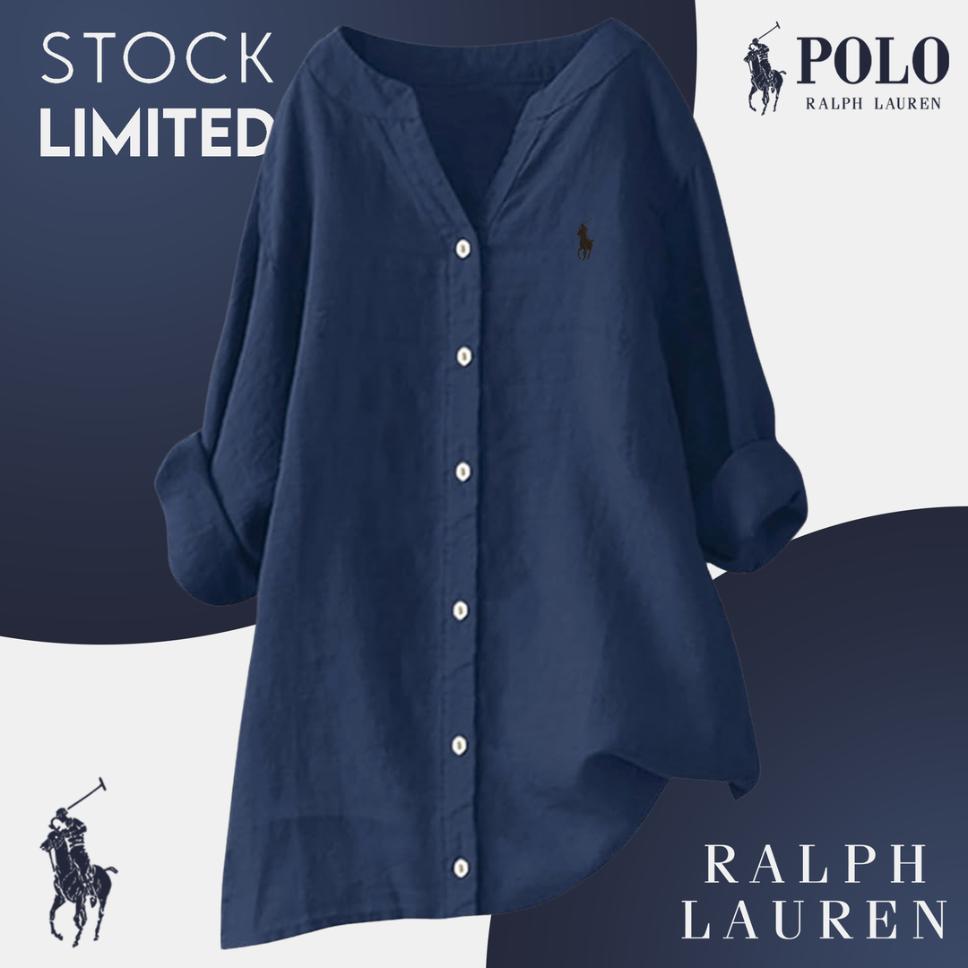 RL Classic Loose Linen Blouse for Women – Multiple Colors