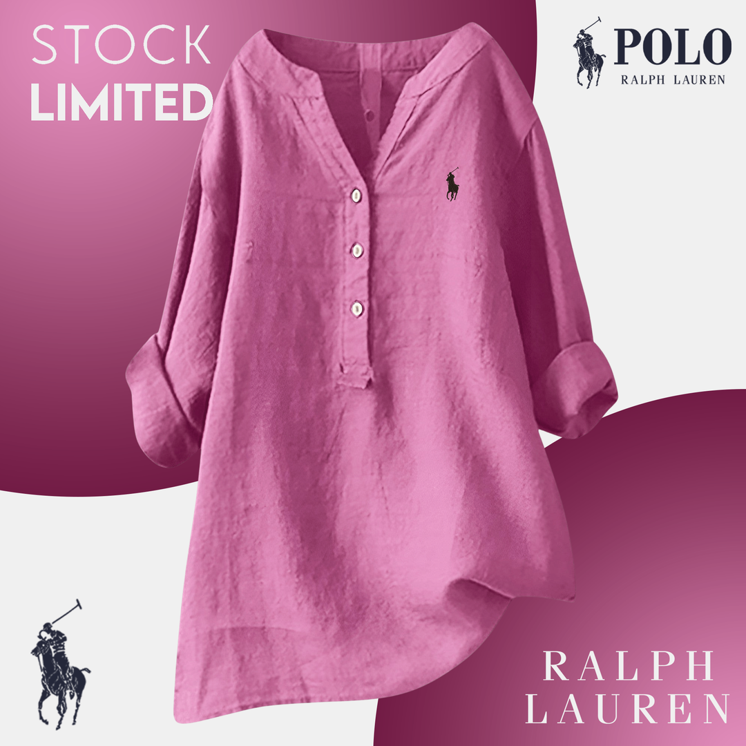 RL Classic Loose Linen Blouse for Women – Multiple Colors