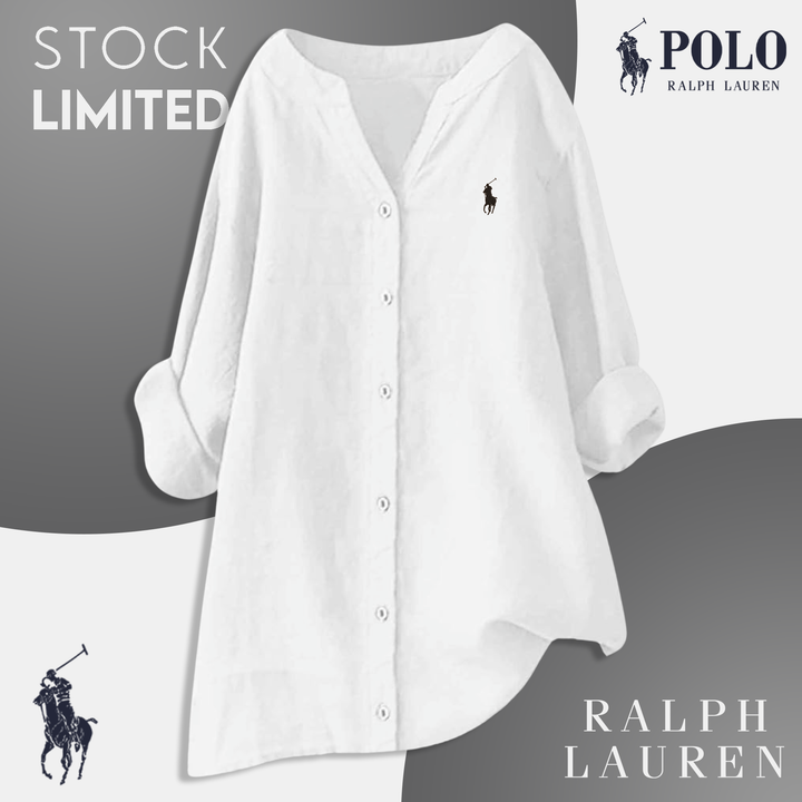 RL Classic Loose Linen Blouse for Women – Multiple Colors