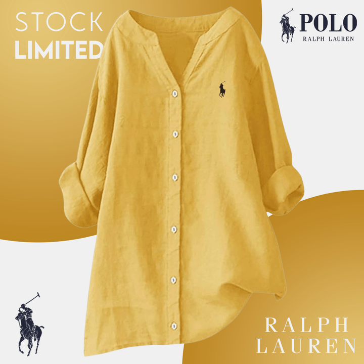RL Classic Loose Linen Blouse for Women – Multiple Colors